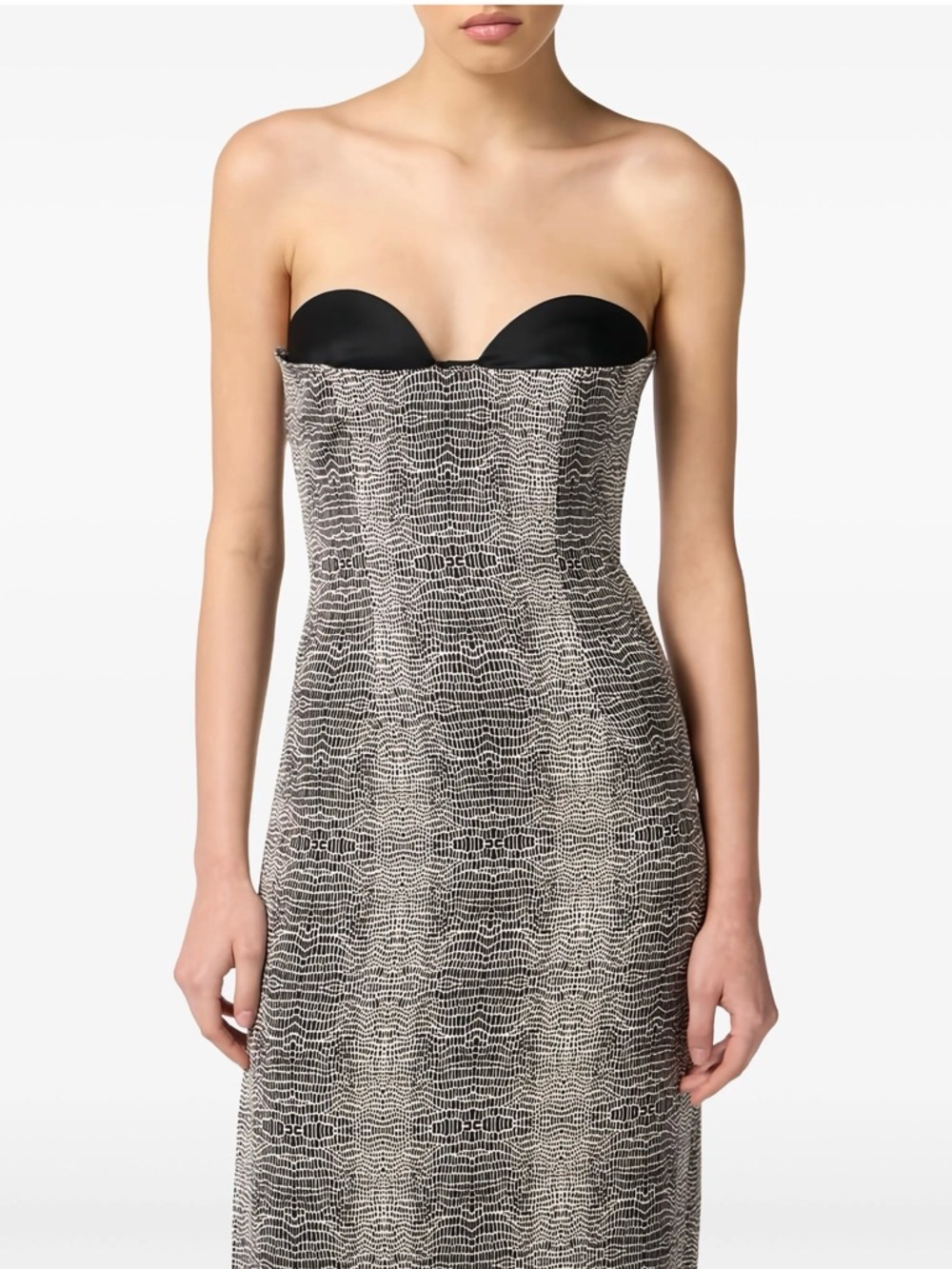 Red carpet python printed gown dress maxi